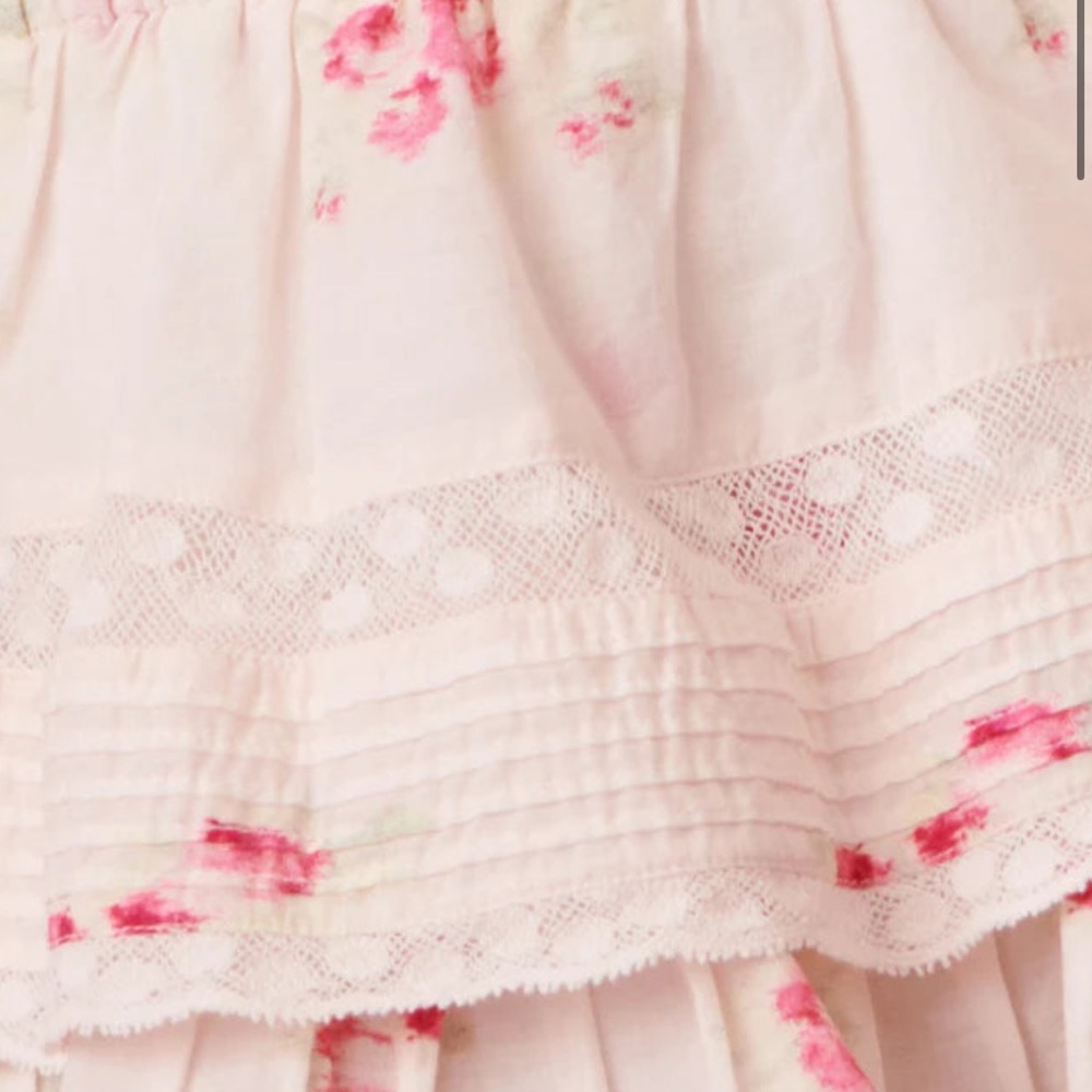 LoveShackFancy Ruffle Mini Skirt- Berry Moment - Picture 4 of 7